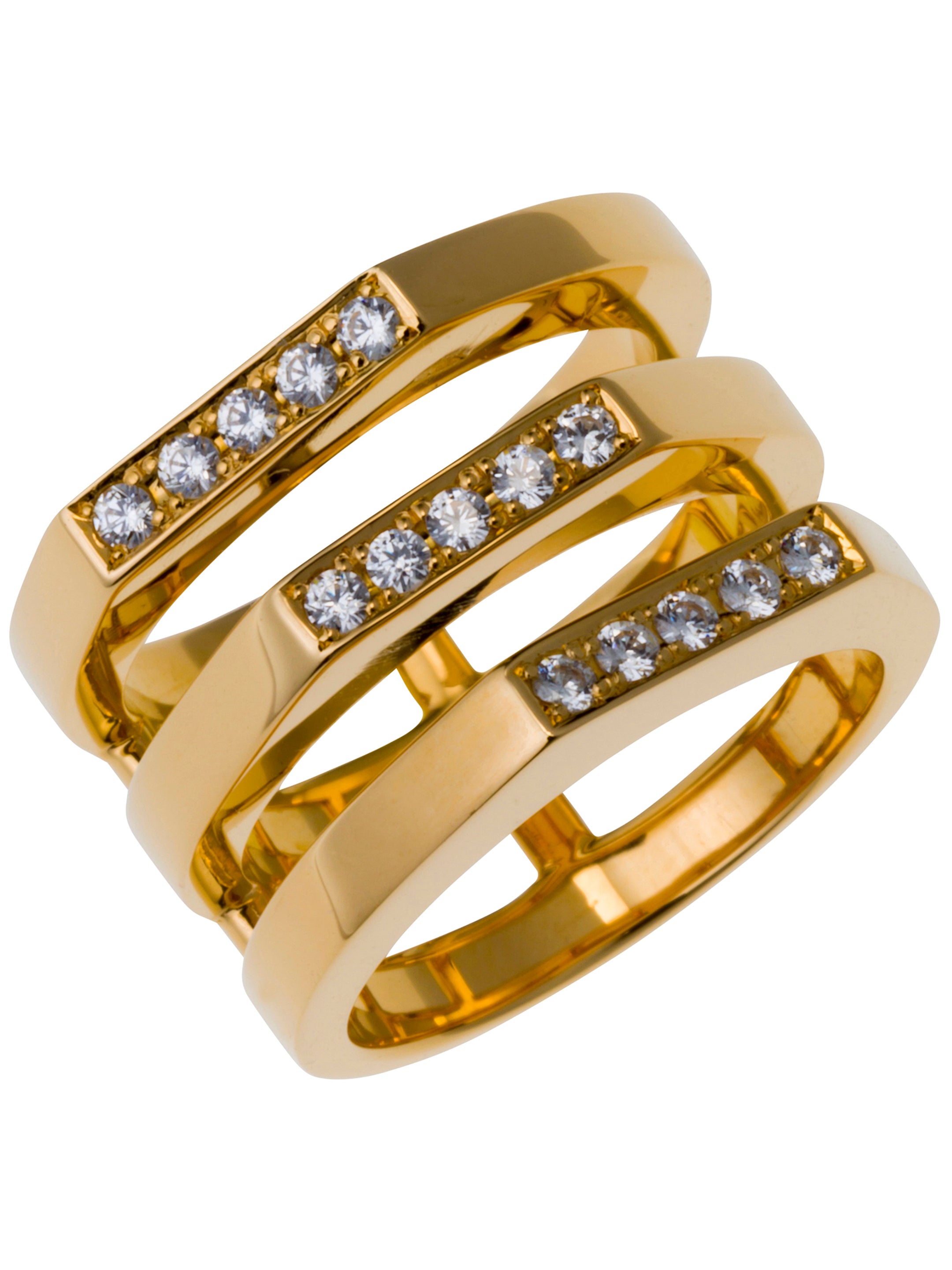 18K GOLD OLIVIA  DIAMOND TRIPLE RINGS